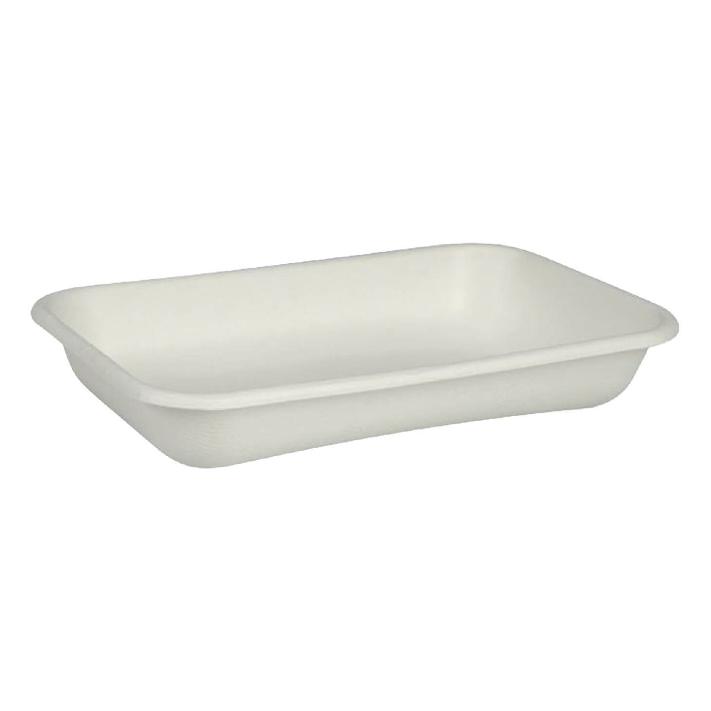 8.3" x 5.5" x 1.4" Compostable Bagasse/Sugarcane To-Go Container / Lid