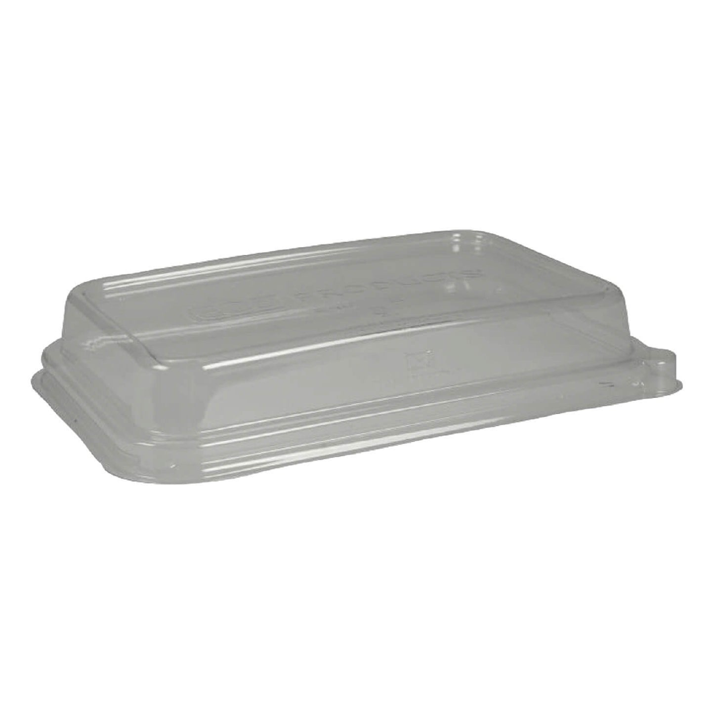 8.3" x 5.5" x 1.4" Compostable Bagasse/Sugarcane To-Go Container / Lid