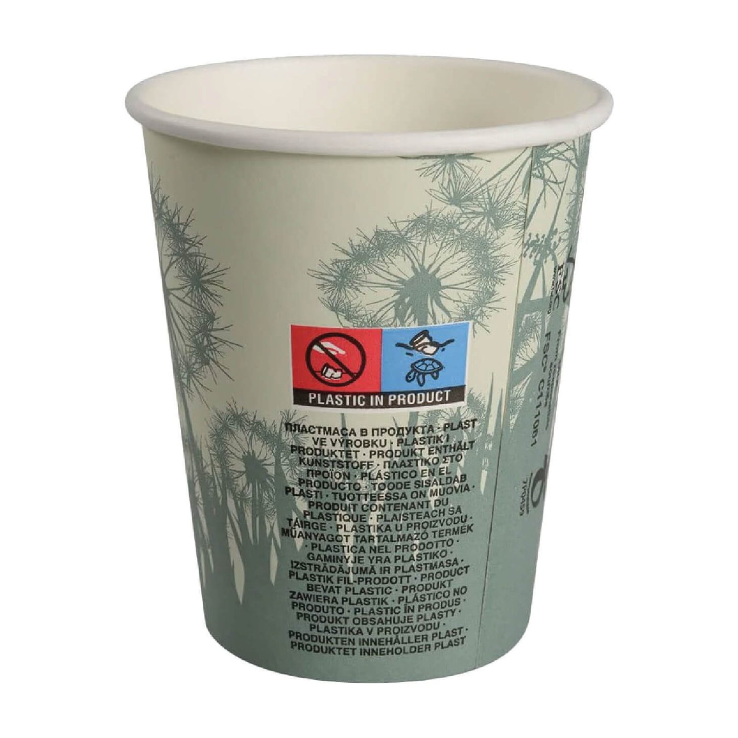 8oz Compostable CPLA Multi-Color Hot Cup and Lid