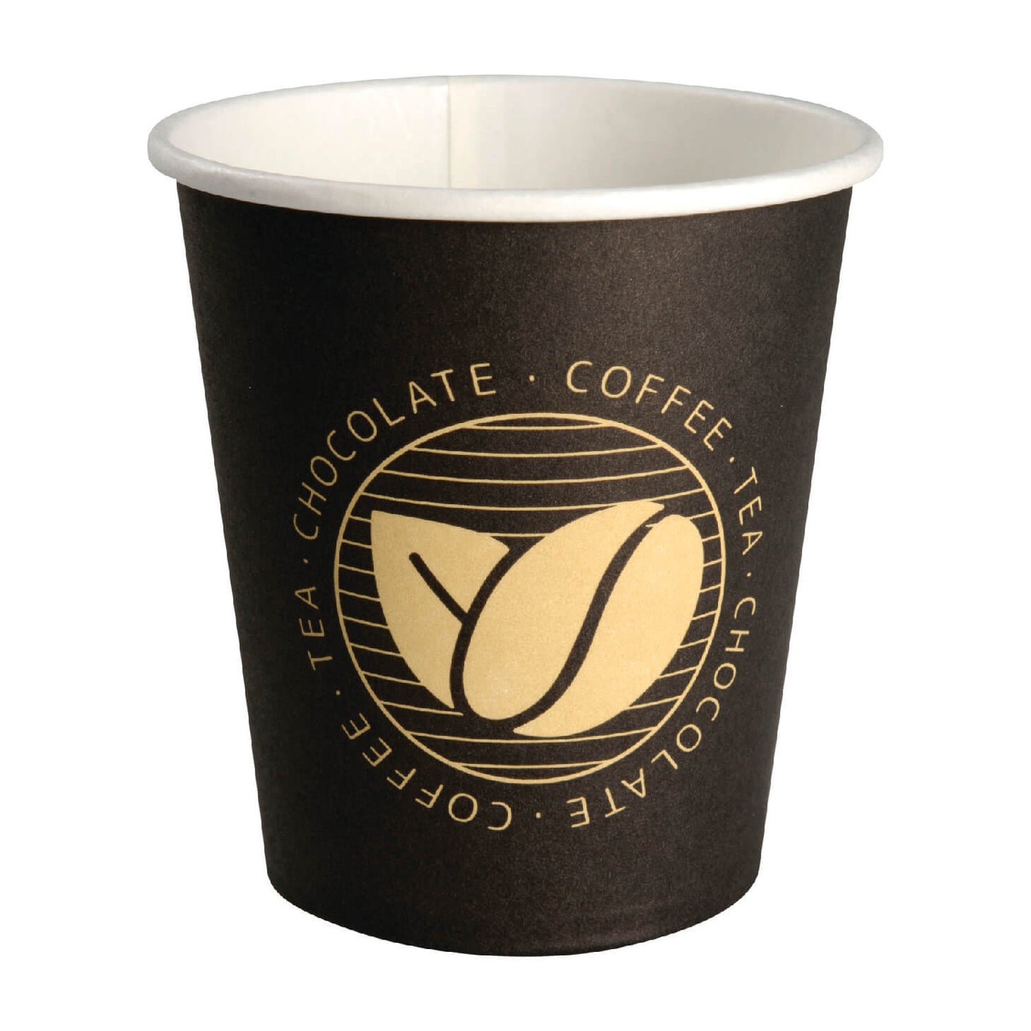 10oz Coffee Beans Print Paper Hot Cup and Lid