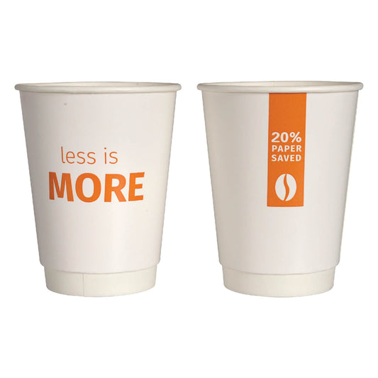 13.5oz Less is More Print Paper Hot Cup and Lid