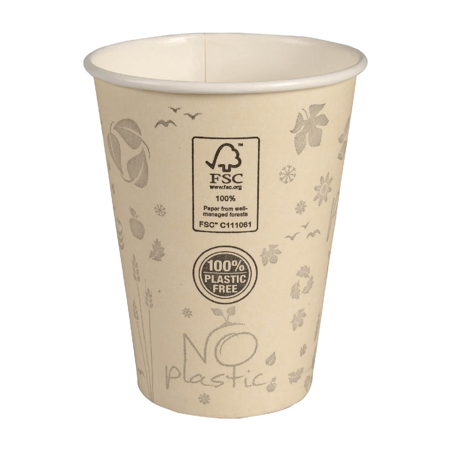 12oz Plastic-Free Water-based Coating Hot Cup