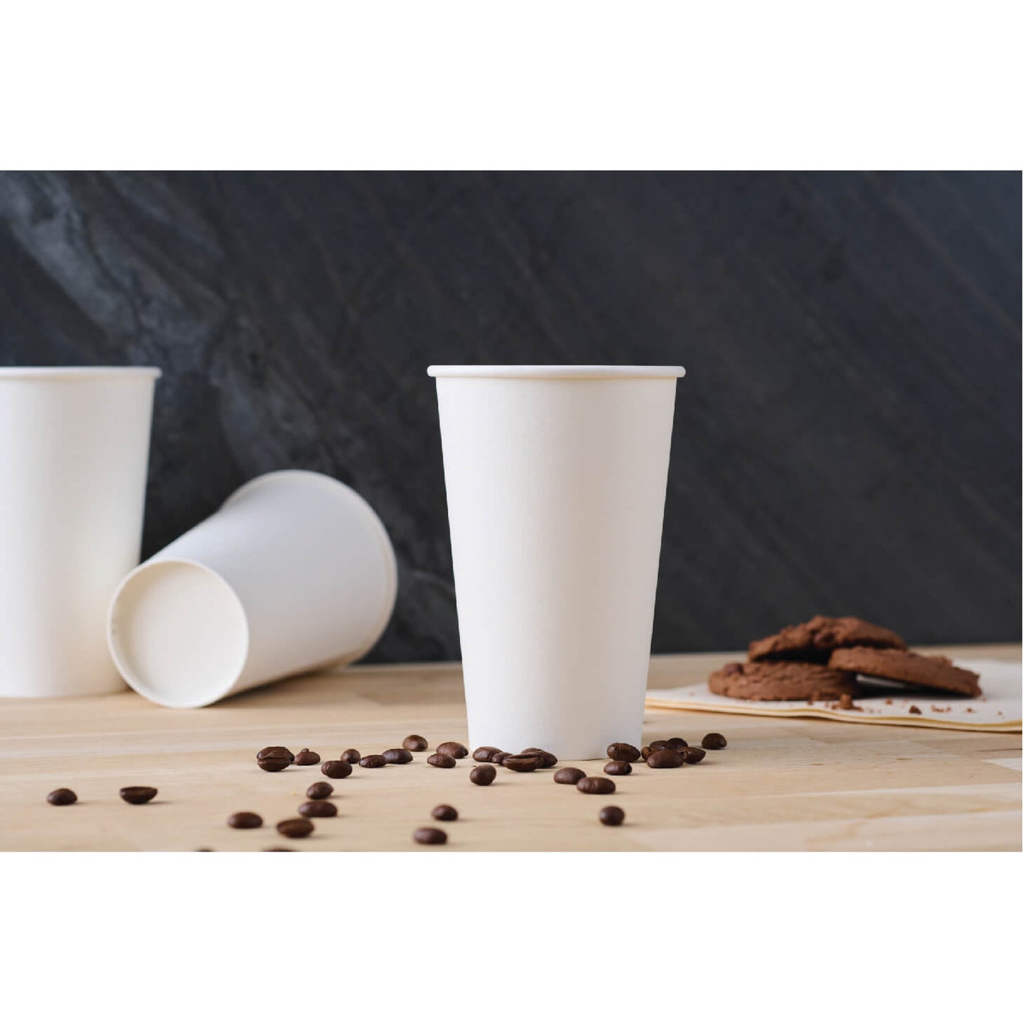 8oz Premium White Coffee Cup and Lid