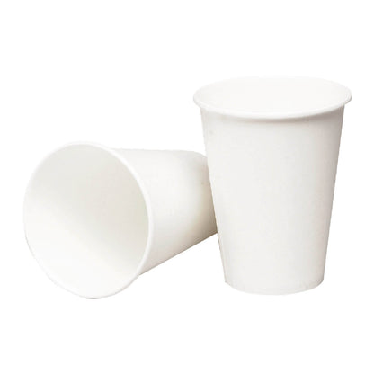 12oz Premium White Coffee Cup and Lid