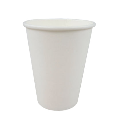 12oz Premium White Coffee Cup and Lid