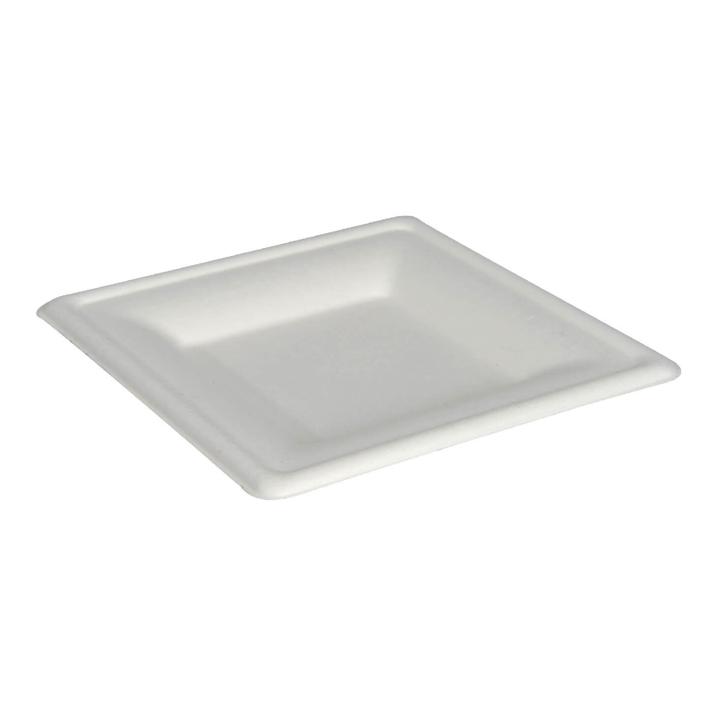 Compostable Bagasse/Sugarcane 6.3" x 6.3" Square Eco Plate