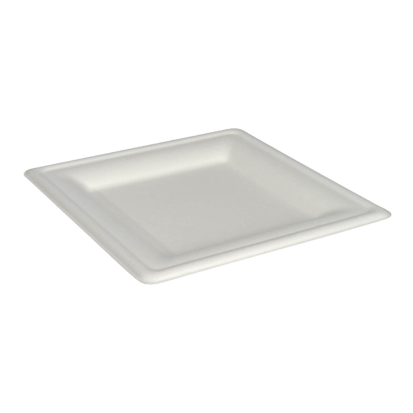 Compostable Bagasse/Sugarcane 7.9" x 7.9" Square Eco Plate