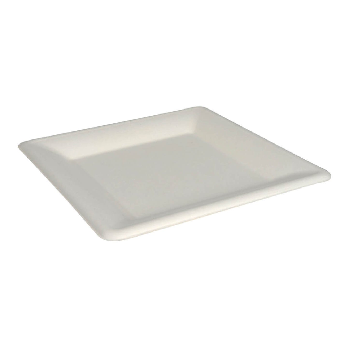 Compostable Bagasse/Sugarcane 10.2" x 10.2" Square Eco Plate