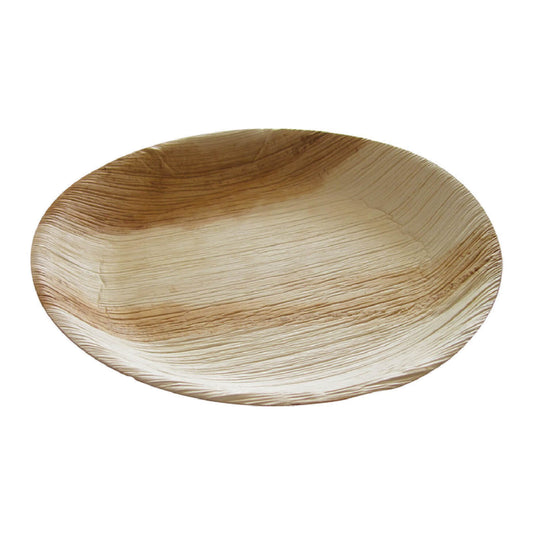 9.8" Compostable Round Palm Leaf Plate