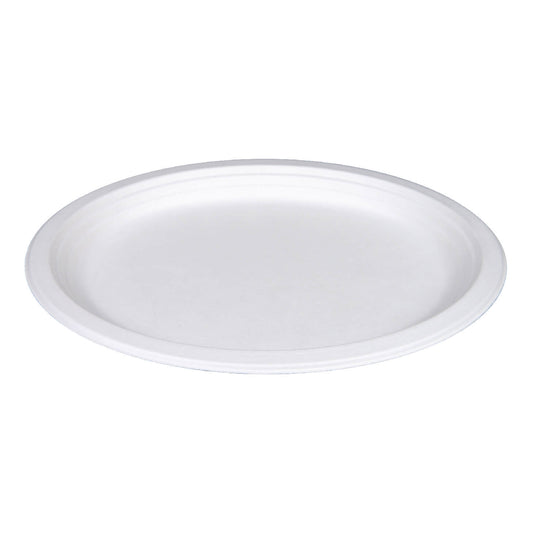 Compostable Bagasse/Sugarcane 12.5" x 10" Oval Eco Plate