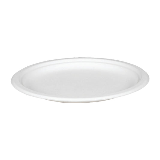 Compostable Bagasse/Sugarcane 10.2" Round Eco Plate