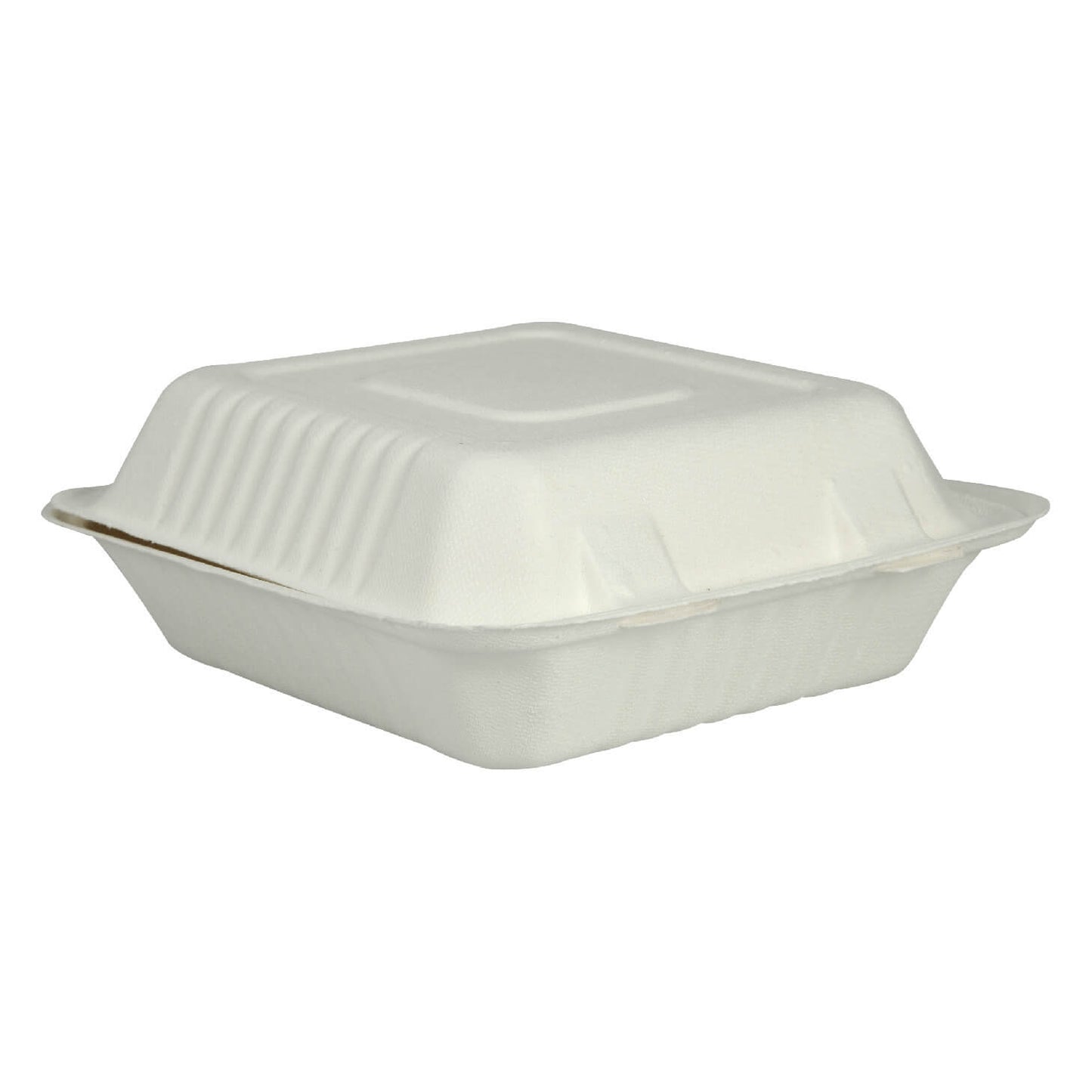 9" x 8" Compostable Bagasse/Sugarcane Clamshell Container