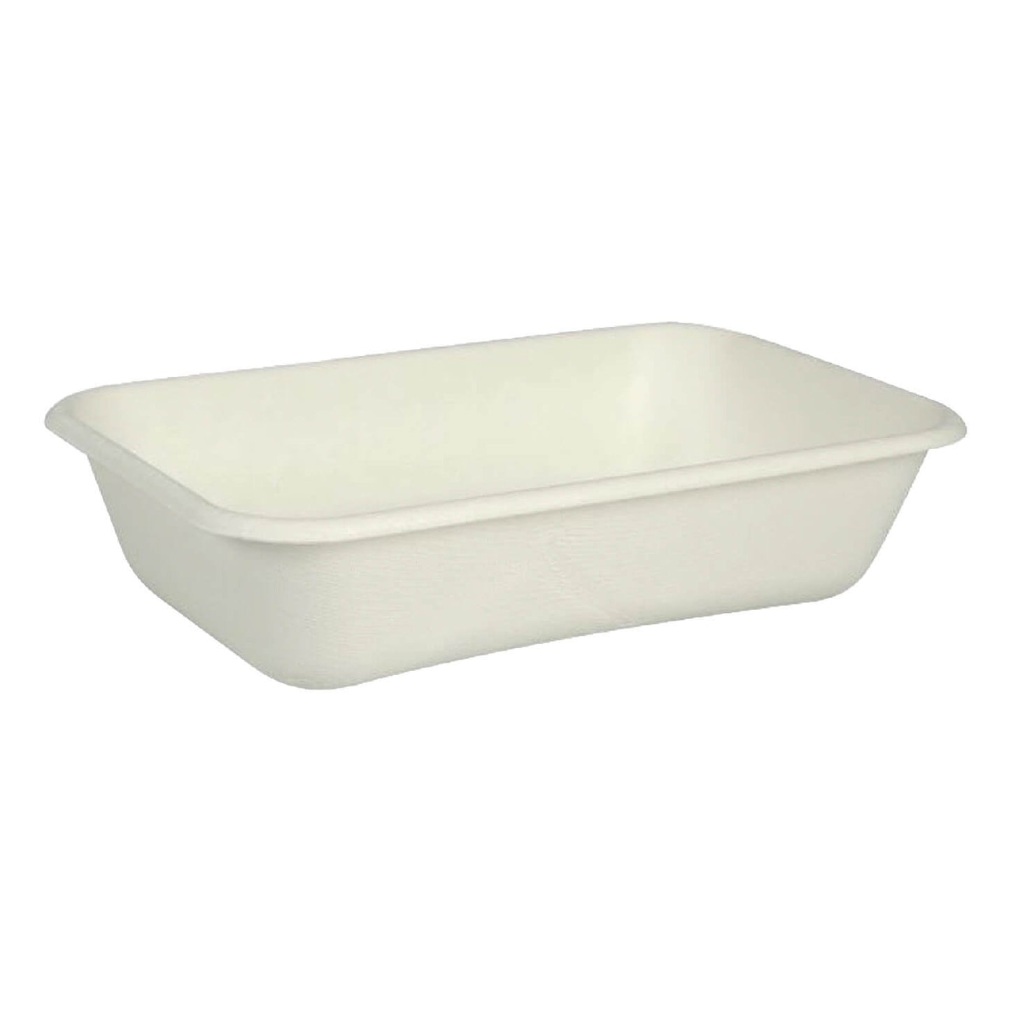 8.3" x 5.5" x 2" Compostable Bagasse/Sugarcane To-Go Container and Lid